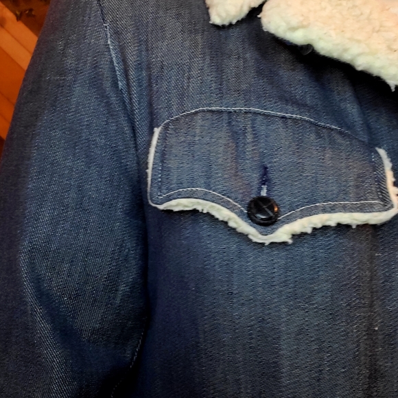 VTG 70's Sears Denim Sherling Trucker Coat - Picture 2 of 8